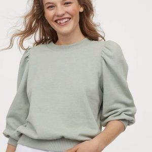 H&M+ Puff-sleeved Sweatshirt